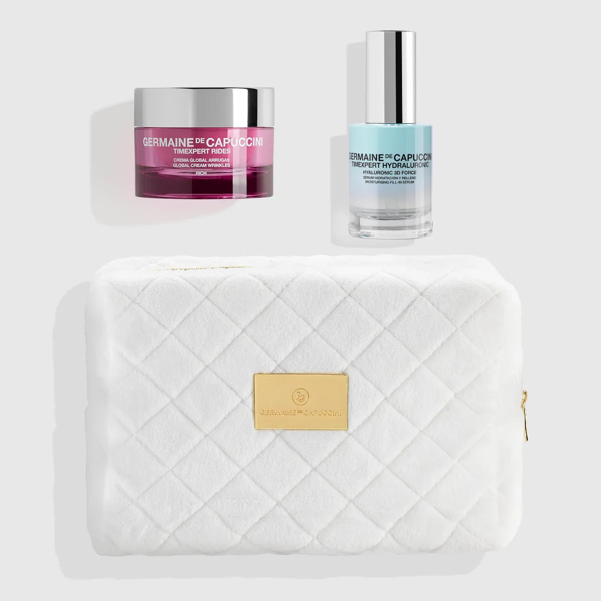 Kit Germaine de Capuccini Rides - Serum Hydraluronic + Crema Arrugas Rich + ¡Necessaire de regalo!