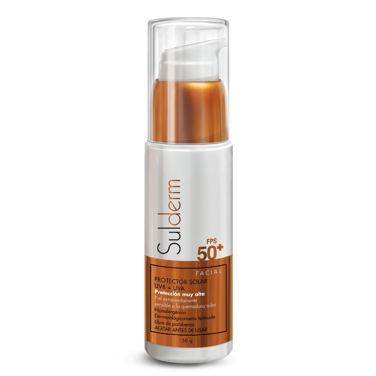 Sulderm - Protector Solar Emulsión Facial FPS 50+ Sin Color - Ro Medical