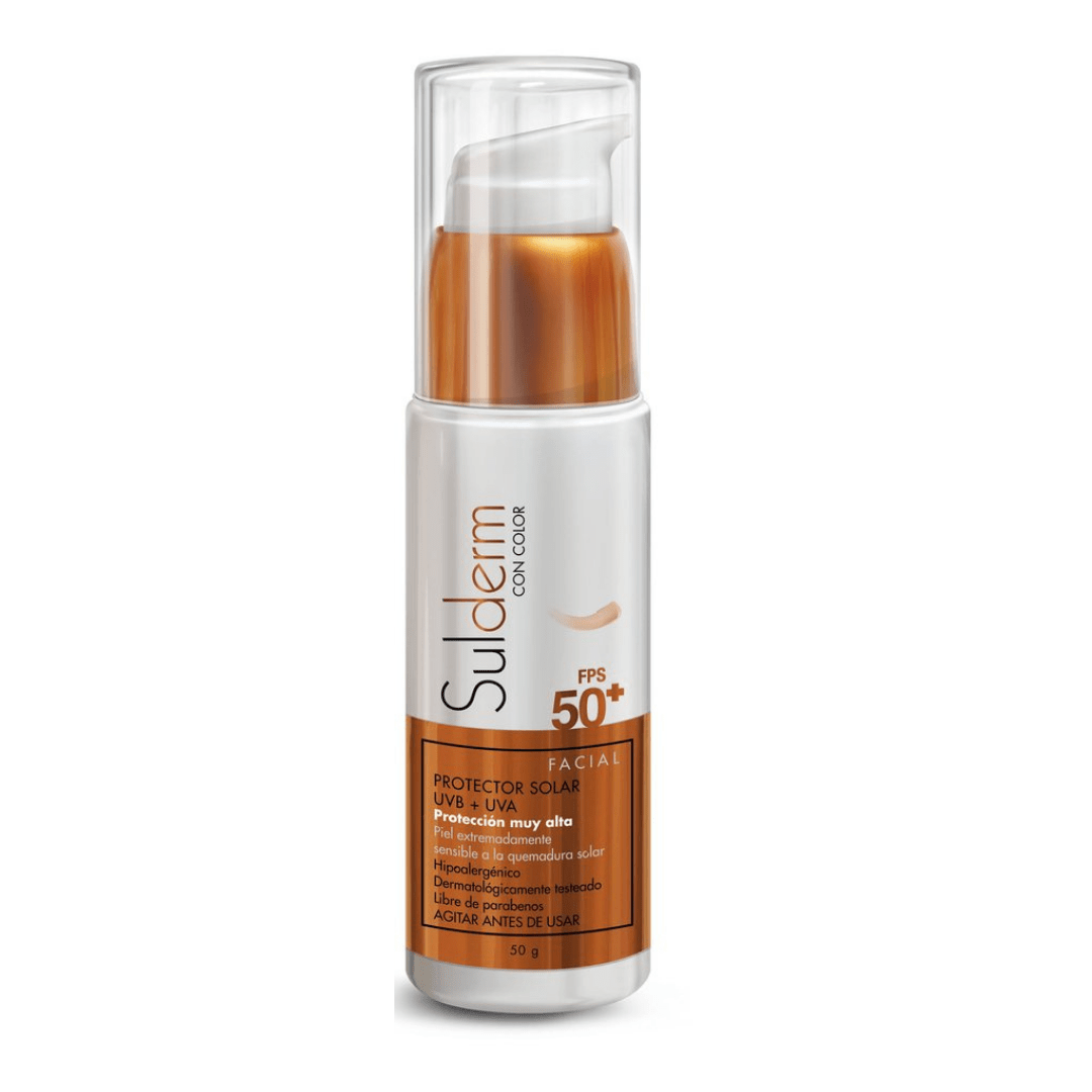 Sulderm - Protector Solar con Color Emulsión Facial FPS 50+ Con Color - Ro Medical